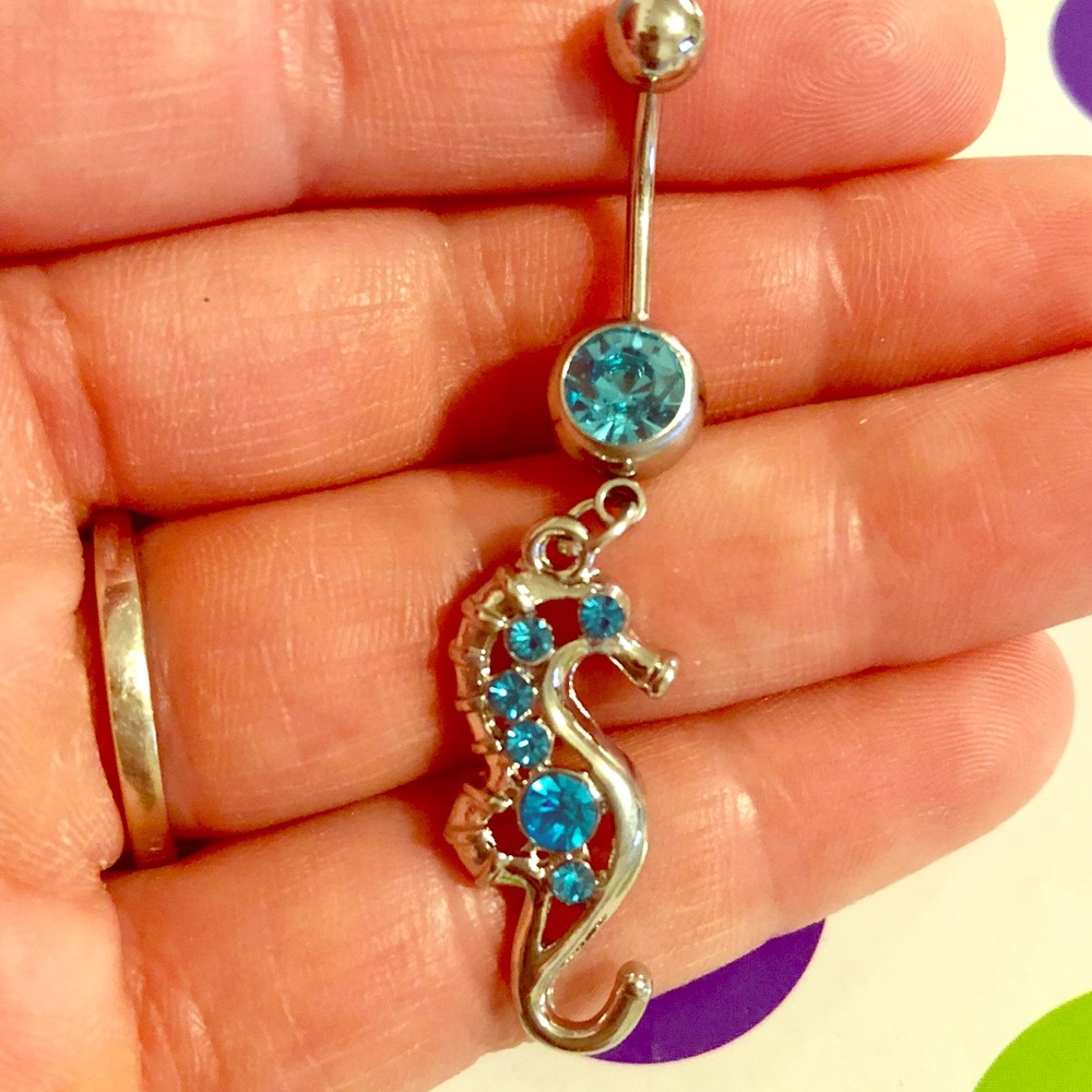 Sea horse belly ring